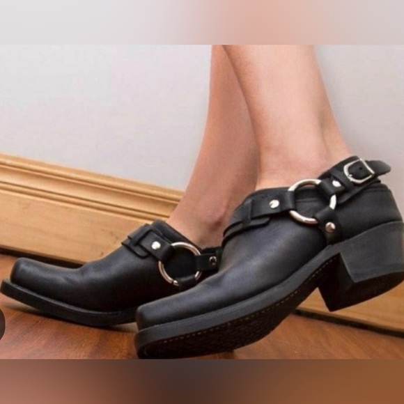 FRYE Harness Mules Black - Picture 3 of 16